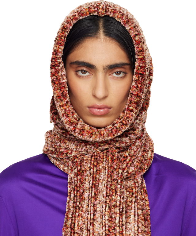 Dries Van Noten Textured Knit Hooded Scarf