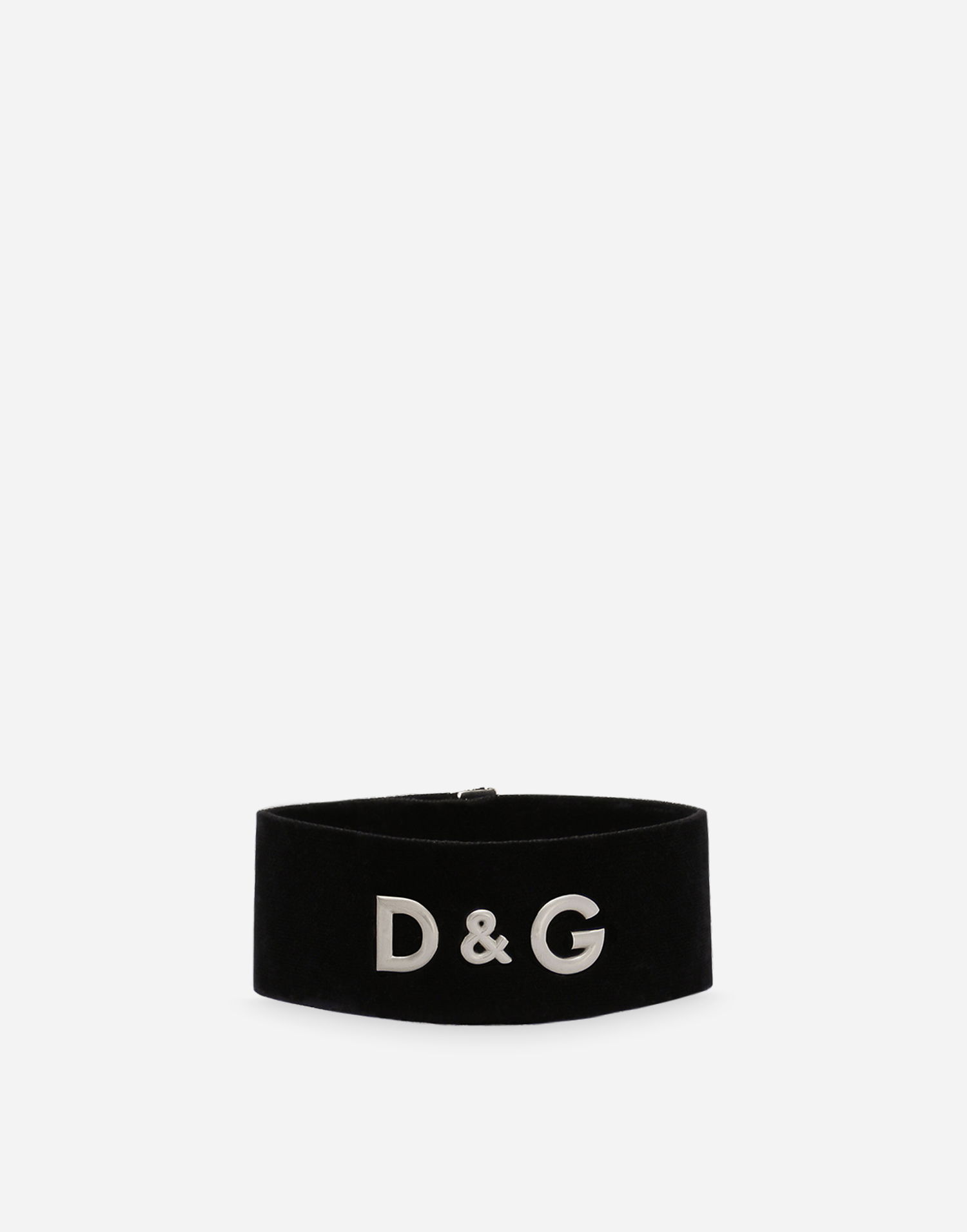 Колани Dolce & Gabbana Dolce & Gabbana Velvet Choker with Metal Logo Черно | WNP4J1W1111N0000, 0