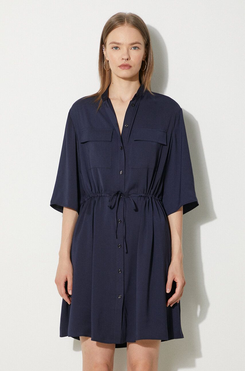 Pокля MAISON KITSUNÉ Maison Kitsuné Double Pocket Mini Dress Тъмно синьо | MW01607WF0022, 0