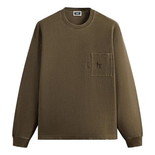 Тениска KITH KITH Men's Long Sleeve T-Shirt Зелено | KHM031552-3004