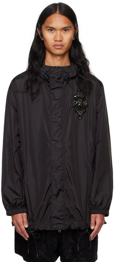 Ветровка Simone Rocha Simone Rocha Embellished Button Placket Parka Черно | 6105B 1067, 0
