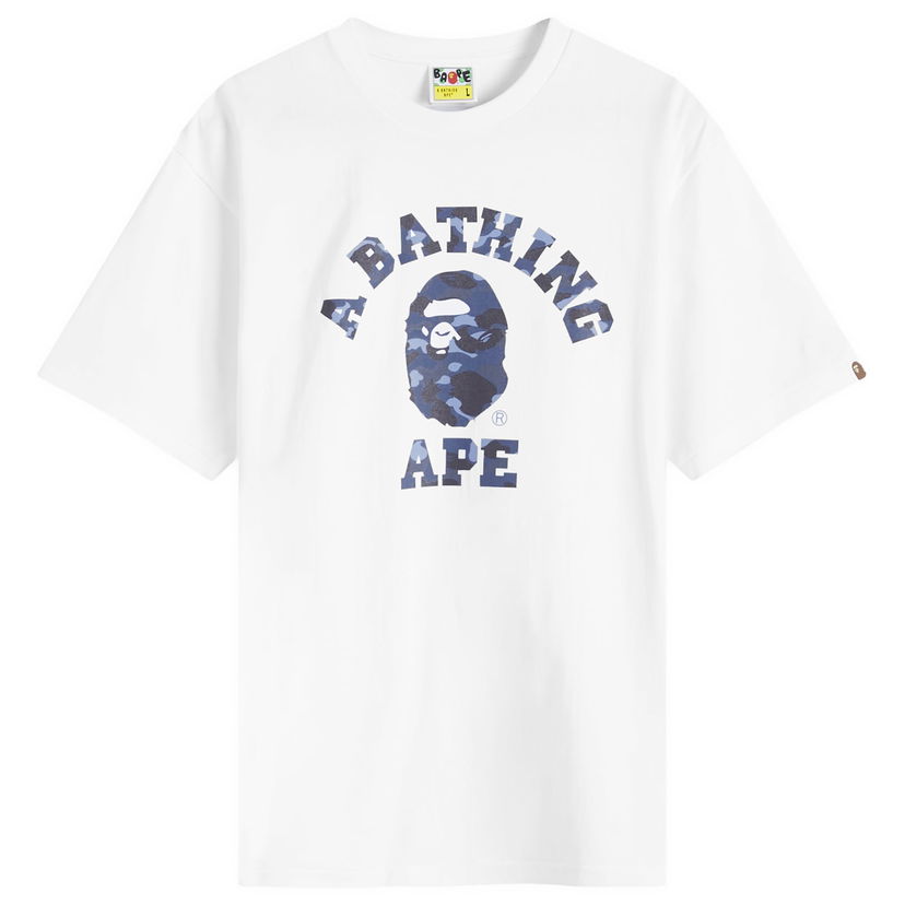 Тениска BAPE A Bathing Ape Colour Camo College T-Shirt Бяло | 001TEK301017M-WPR