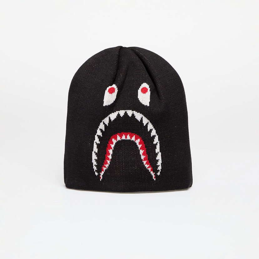 Шапка BAPE Shark Knit Hat Черно | 001HTK701007M BLK