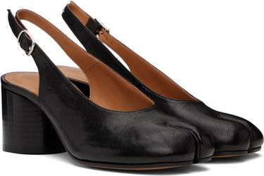 Кецове и обувки Maison Margiela Maison Margiela Tabi Leather Slingback Heels Черно | S58WL0210 P3753, 3