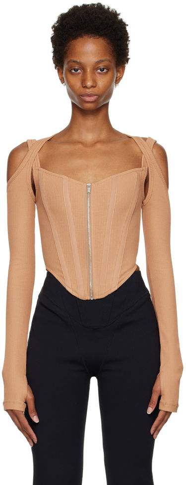 Потник Dion Lee Cutout Long Sleeve Top Бежово | A3570F22, 0