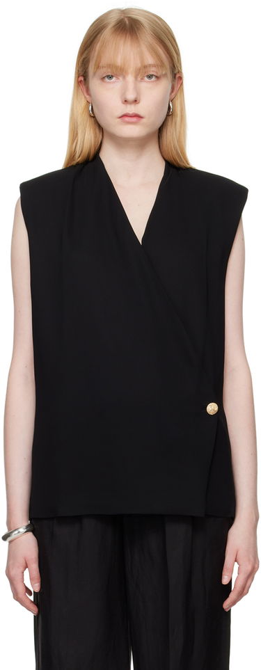 Жилетка Anine Bing Wrap Sleeveless Top Черно | A-07-4835-BLK26, 0