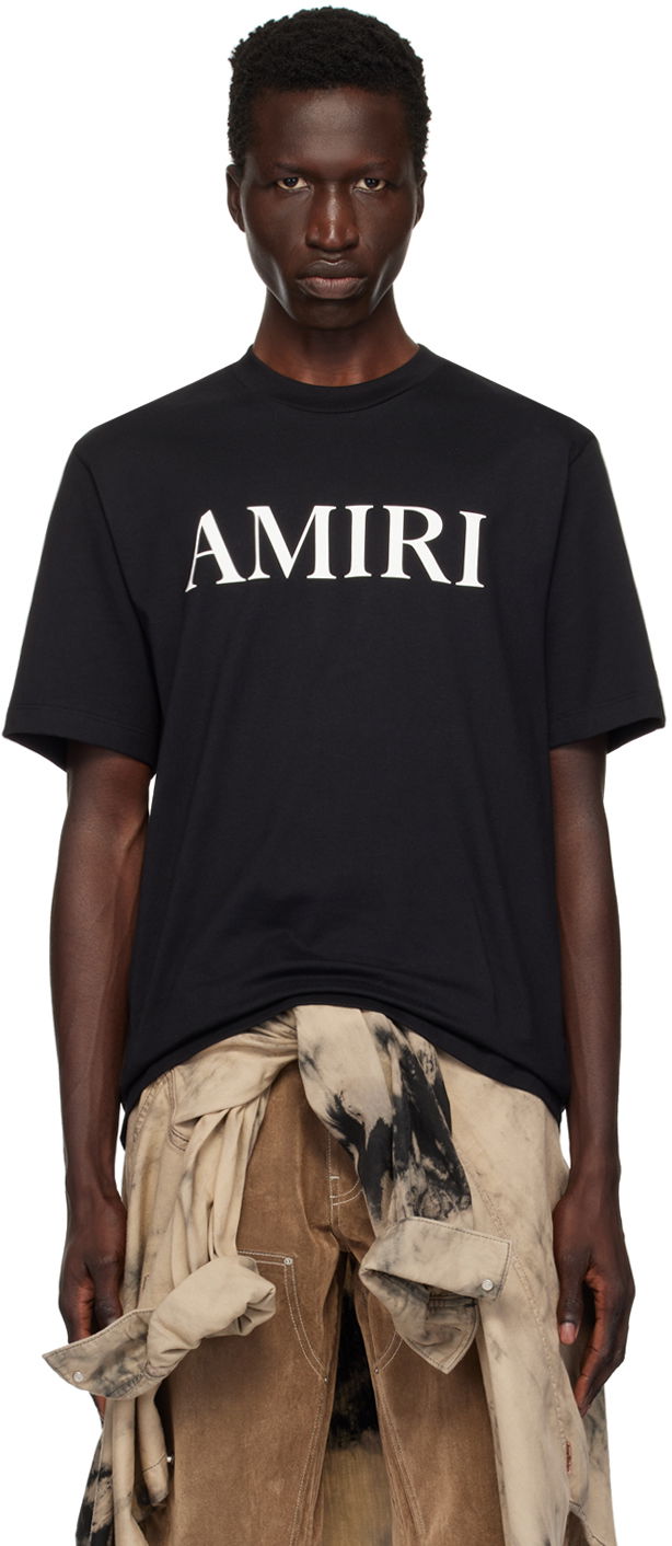 Тениска AMIRI Black Bonded-Logo T-Shirt Черно | AMJYTE1073, 0