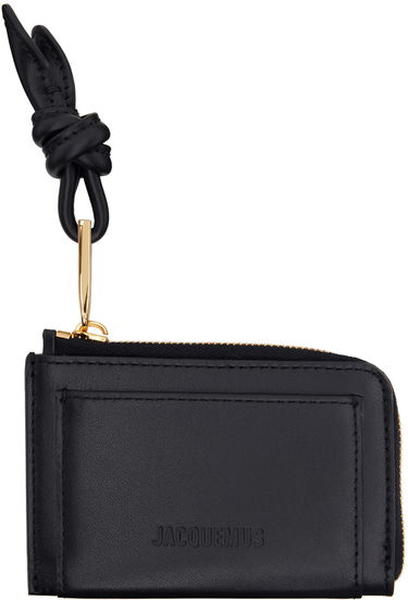 Портфейл Jacquemus Les Sculptures 'Le porte-cartes Tourni' Card Holder Черно | 24E241SL130-3060, 0