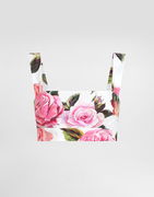 Dolce & Gabbana Rose Print Bralette Top
