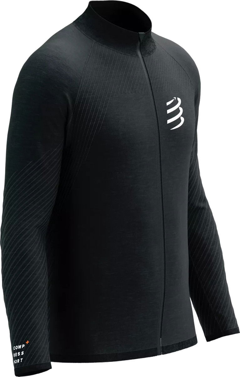 Суитчър Compressport Seamless Zip Sweatshirt Черно | aswu2199014, 0