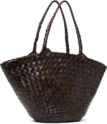Голяма пазарска чанта Dragon Diffusion Dragon Diffusion Egola Woven Leather Tote Зелено | 8026, 4