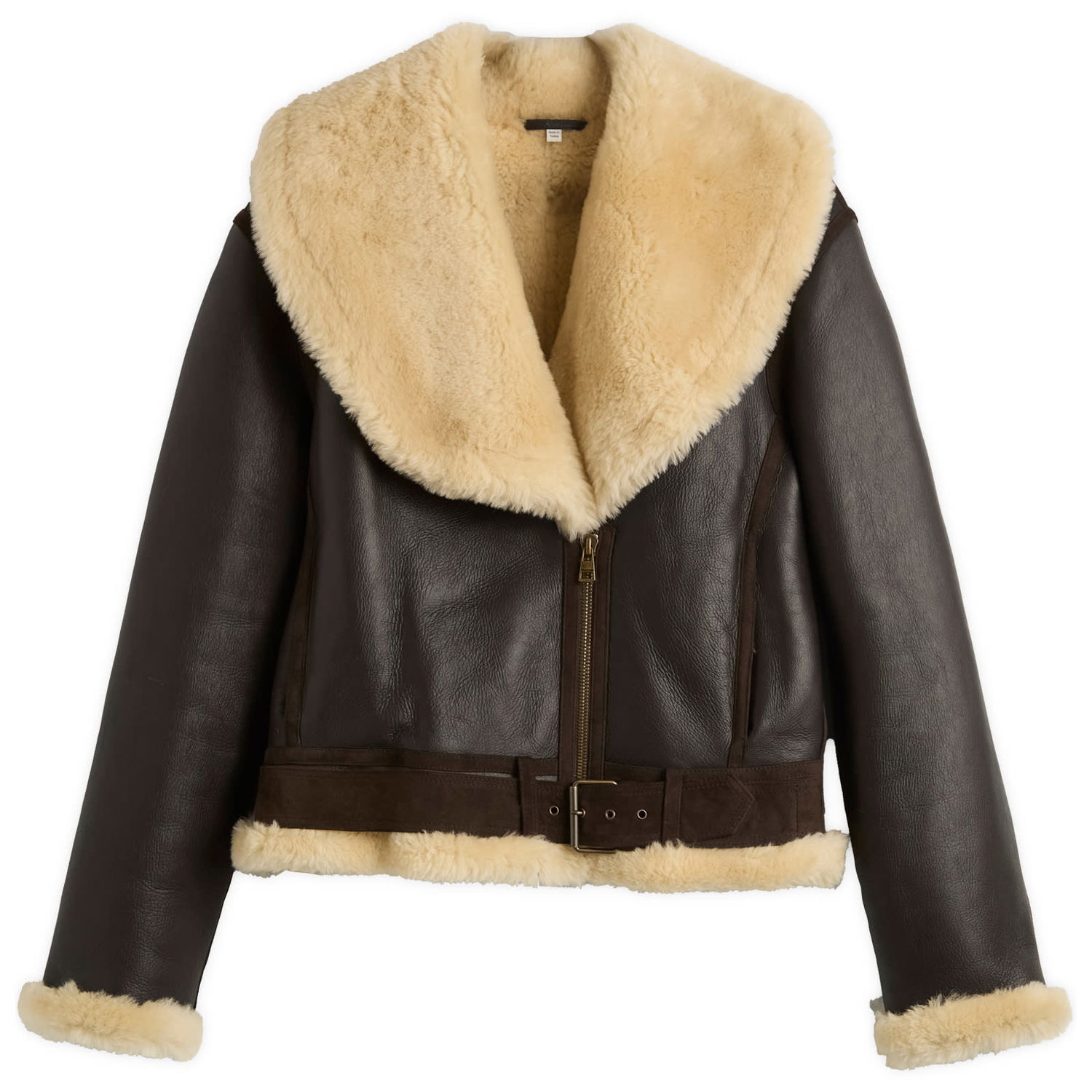 Яке JW Anderson JW Anderson Aviator Shearling Jacket, Size Small Кафяво | LJ0059-LT0123-685, 1