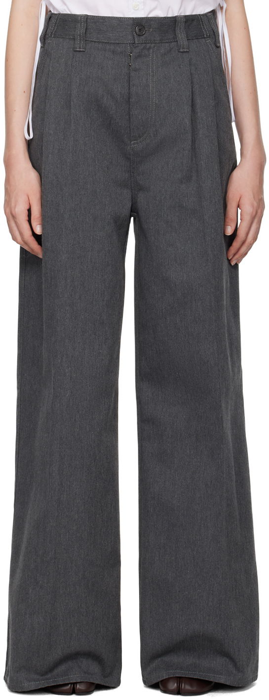 Панталони Maison Margiela Creased Trousers Сиво | S51KA0598 M35239, 0