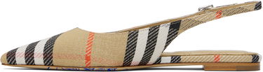 Аксесоари Burberry Burberry Birdie Check Slingback Flats Бежово | 8106155, 2