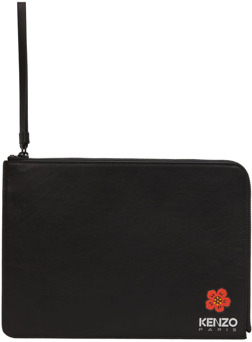 Дамска чанта KENZO Paris Large Crest Pouch Черно | FC65PM402L42, 0