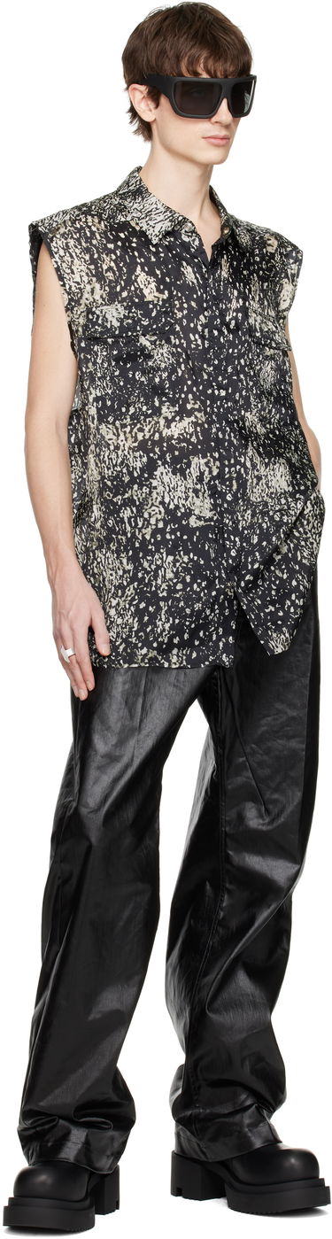 Риза Rick Owens Rick Owens Hollywood Jumbo Sleeveless Overshirt Черно | RU01E5239 JP1, 3