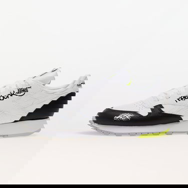 Кецове и обувки Reebok Classic Leather Core Black/ Ftw White/ Acid Yellow Бяло | 100075004, 0