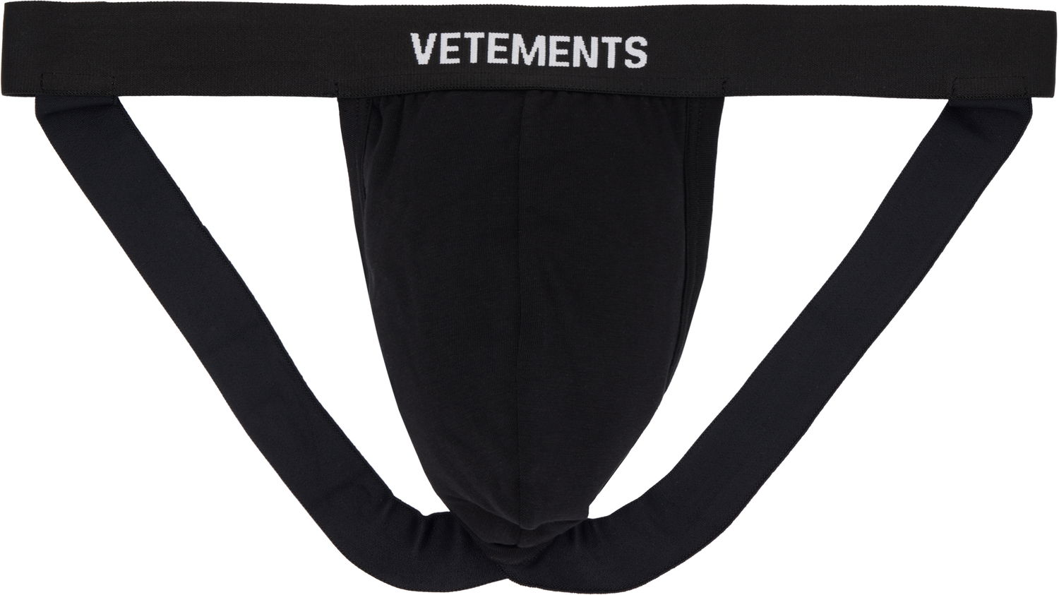гащички VETEMENTS Vetements Logo Jockstrap Черно | MH76UN200BB, 0