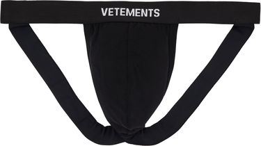 гащички VETEMENTS Vetements Logo Jockstrap Черно | MH76UN200BB, 0