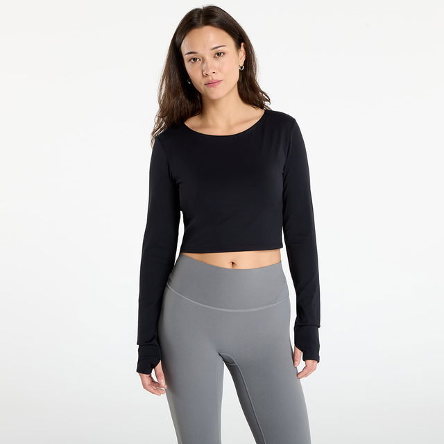 Sports Cropped Longsleeve Top with Thumbholes