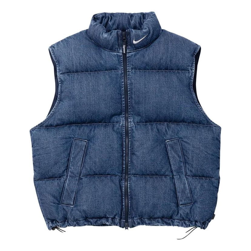 Жилетка Supreme Denim Puffer Vest Синьо | SUP-SS24-163