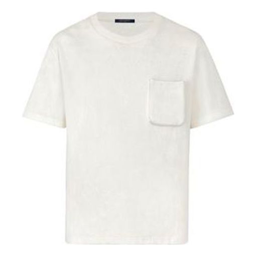 Тениска Louis Vuitton Monogram Dark Print 3D Pocket T-Shirt Бяло | 1A5VI3