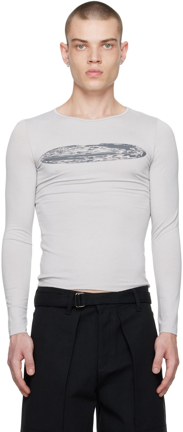 Тениска Serapis Printed Long Sleeve T-Shirt Сиво | FW22_VT_1