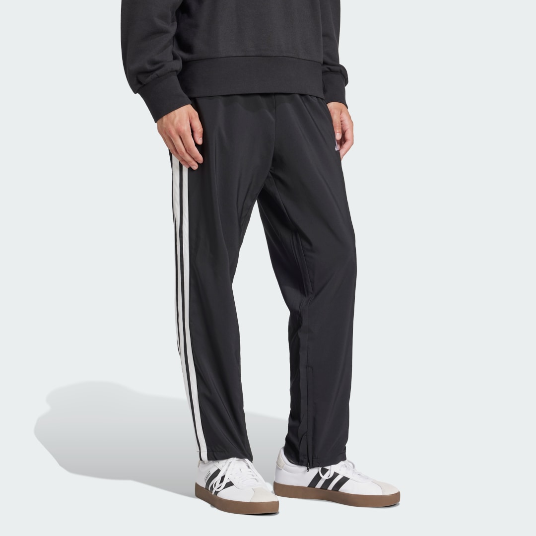 Essentials 3-Stripes Open Hem Track Pants, 1