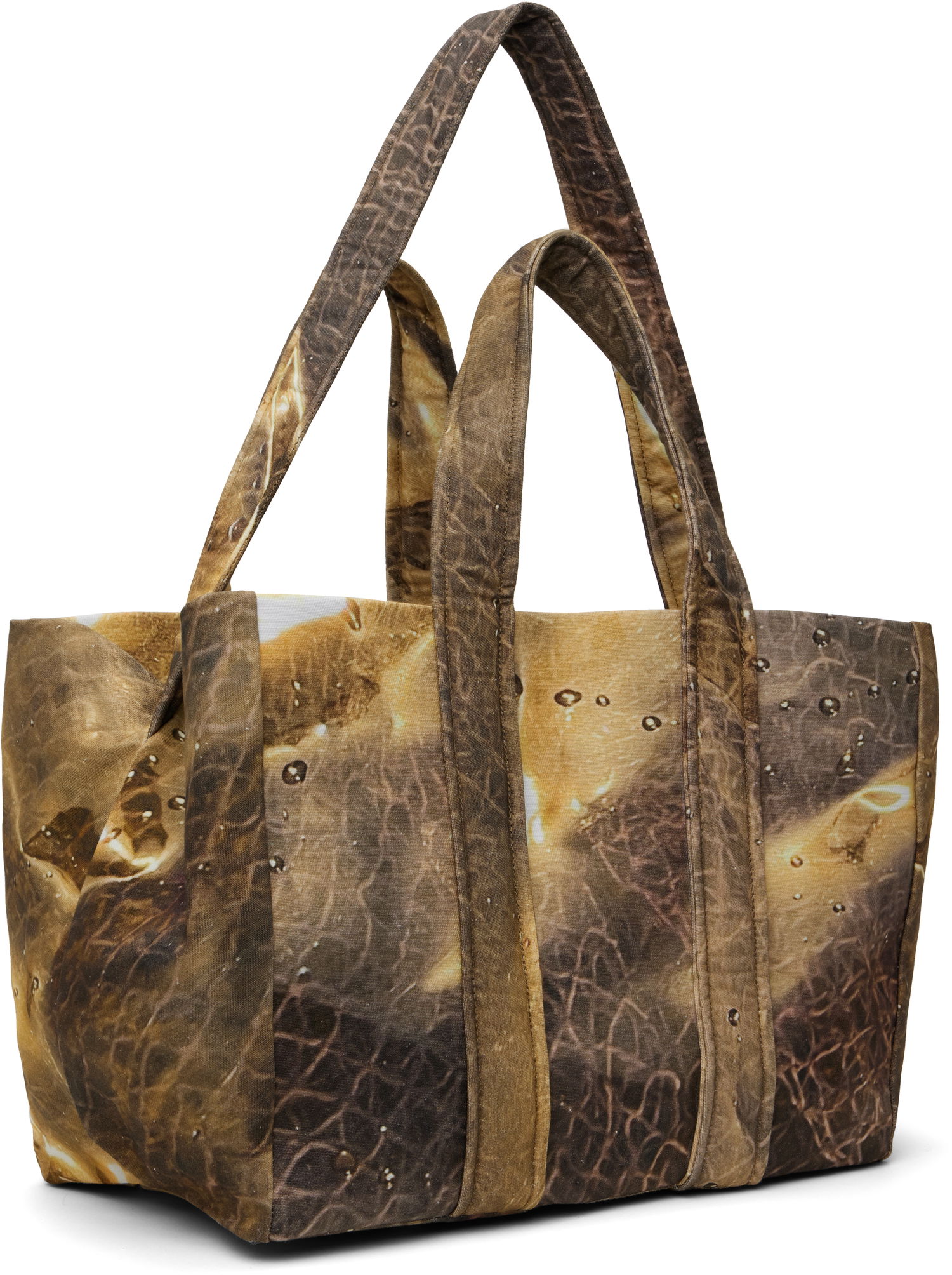 Голяма пазарска чанта Serapis Serapis Golden Hour Denim Tote Bag Кафяво | SS25_BA_1, 1