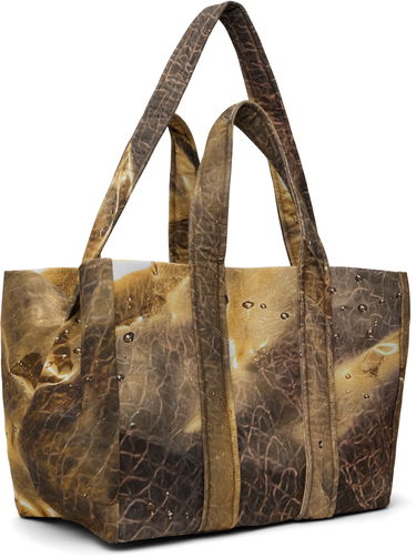Голяма пазарска чанта Serapis Serapis Golden Hour Denim Tote Bag Кафяво | SS25_BA_1, 1