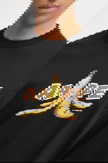 Тениска AAPE by A Bathing Ape Theme Main Graphic Banana Peel T-Shirt Черно | AAPTEM1751XXP, 3