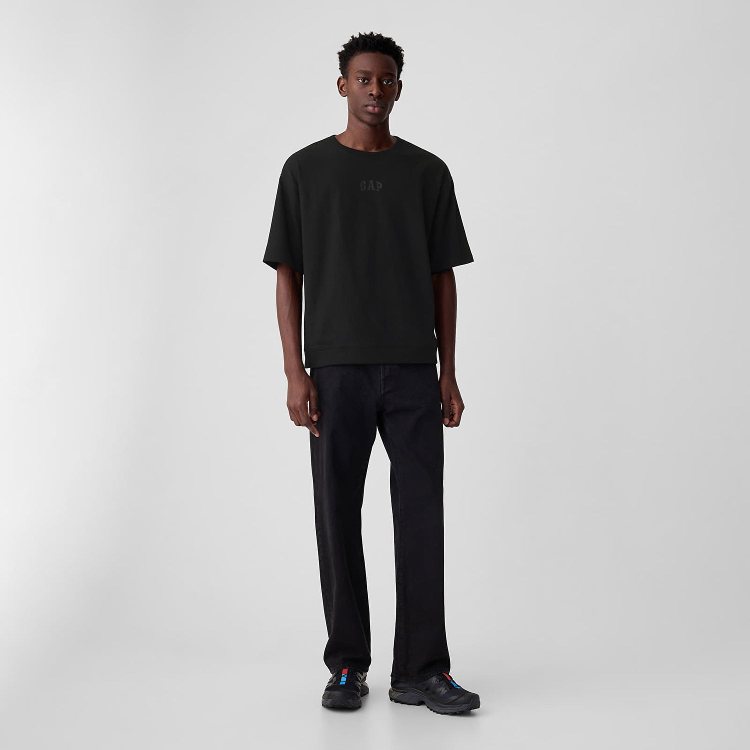 Тениска GAP Micro Logo Tee Black Черно | 857899-00, 1