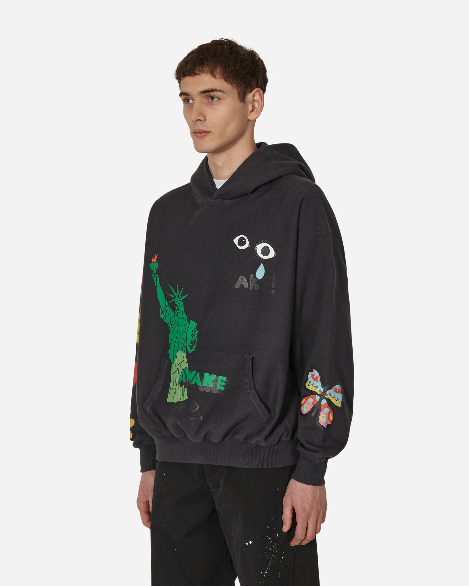 Суитчър Awake NY Stefan Meier Printed Hooded Sweatshirt Черно | AWK-FW22-HD005 CHA, 1