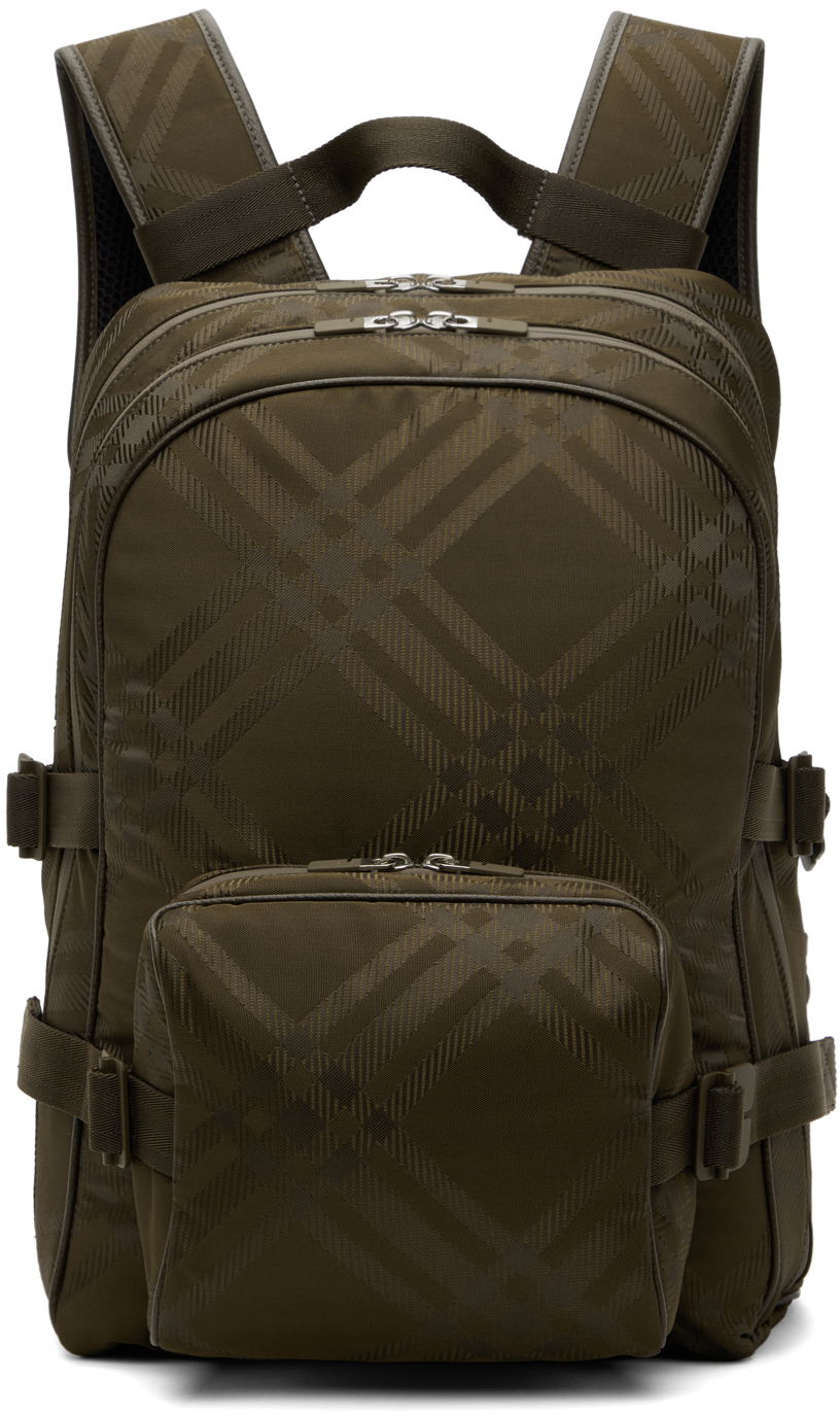 Раница Burberry Brown Check Backpack Зелено | 8095880, 0