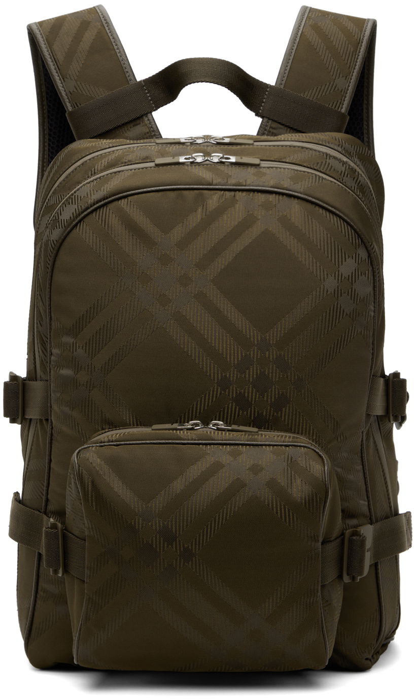 Раница Burberry Brown Check Backpack Зелено | 8095880