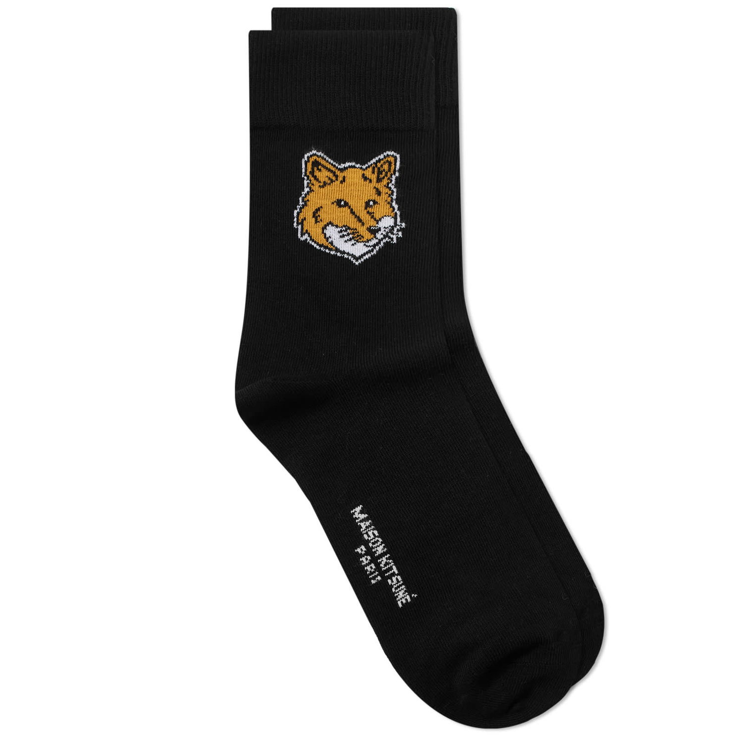 Чорапи MAISON KITSUNÉ Fox Head Socks Черно | LM06407KT0010-P199, 0