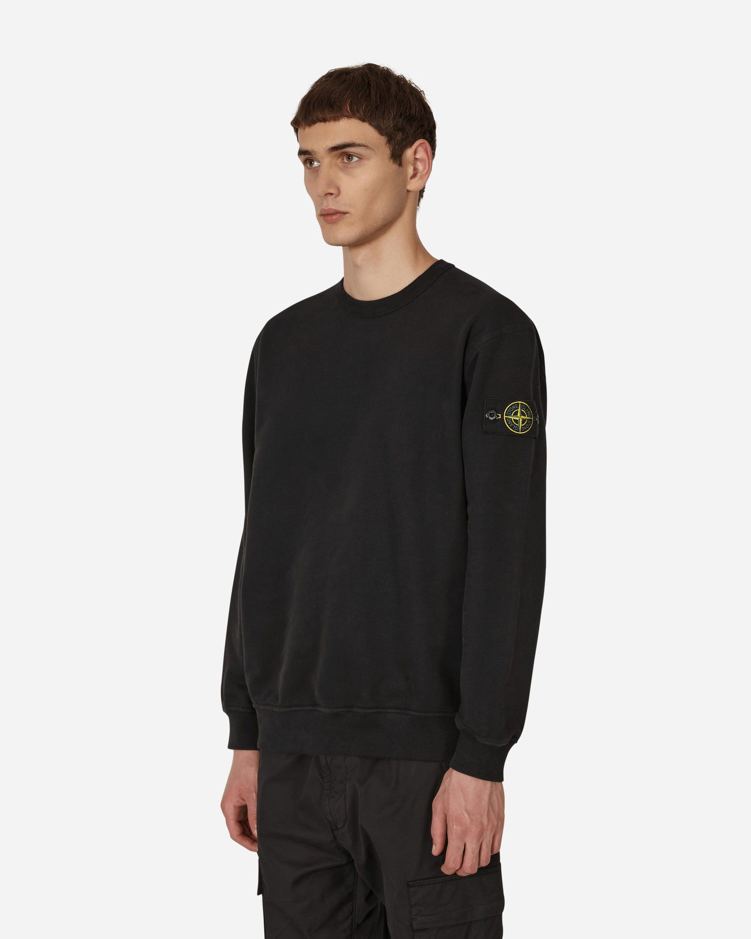 Суитчър Stone Island Garment Dyed Crewneck Sweatshirt Черно | 771561720 V0029, 1