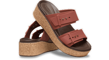 Кецове и обувки Crocs Brooklyn Cork Buckle Sandals Червено | 211252-862, 1