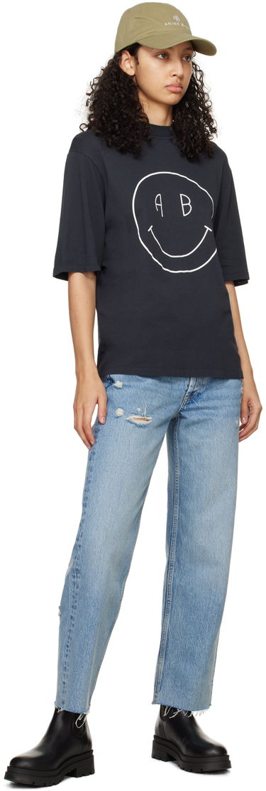 Дънки Anine Bing Gavin Distressed High-Rise Straight Leg Jeans Синьо | A-06-1113-440, 3