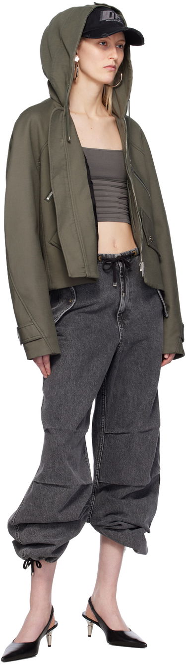 Ветровка Dion Lee Cropped Hooded Zip-Up Jacket Зелено | C4057PS24, 3
