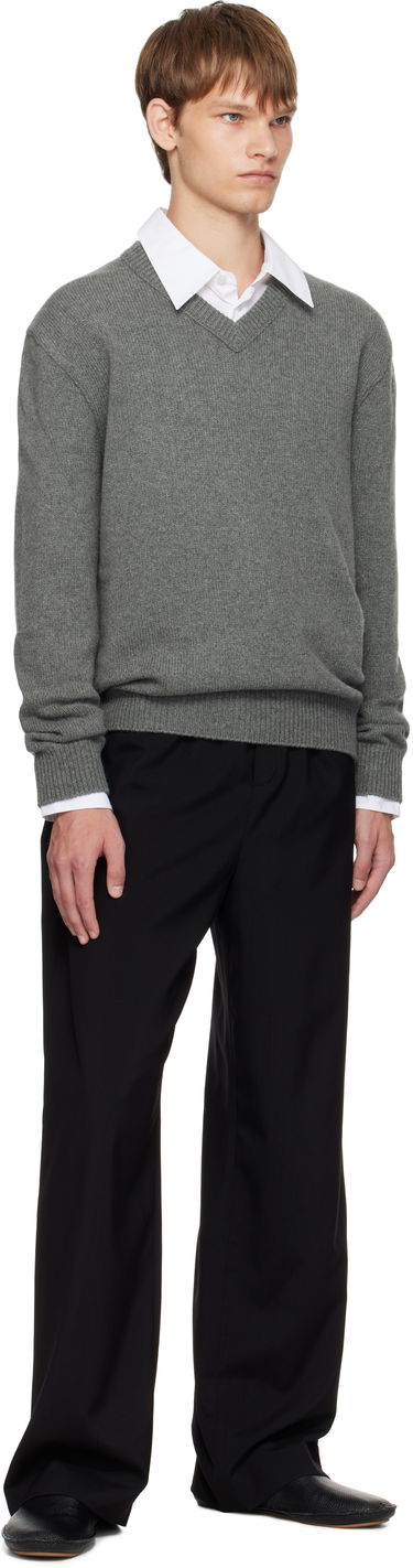 Пуловер The Row The Row Horik V-Neck Sweater Сиво | 1023-Y960, 3