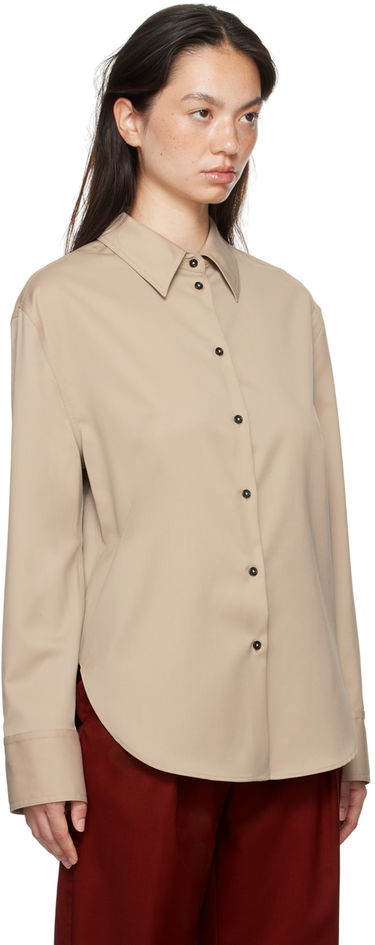 Риза Loulou de Saison Loulou de Saison Eliana Long Sleeve Shirt Кафяво | ELIANA, 4