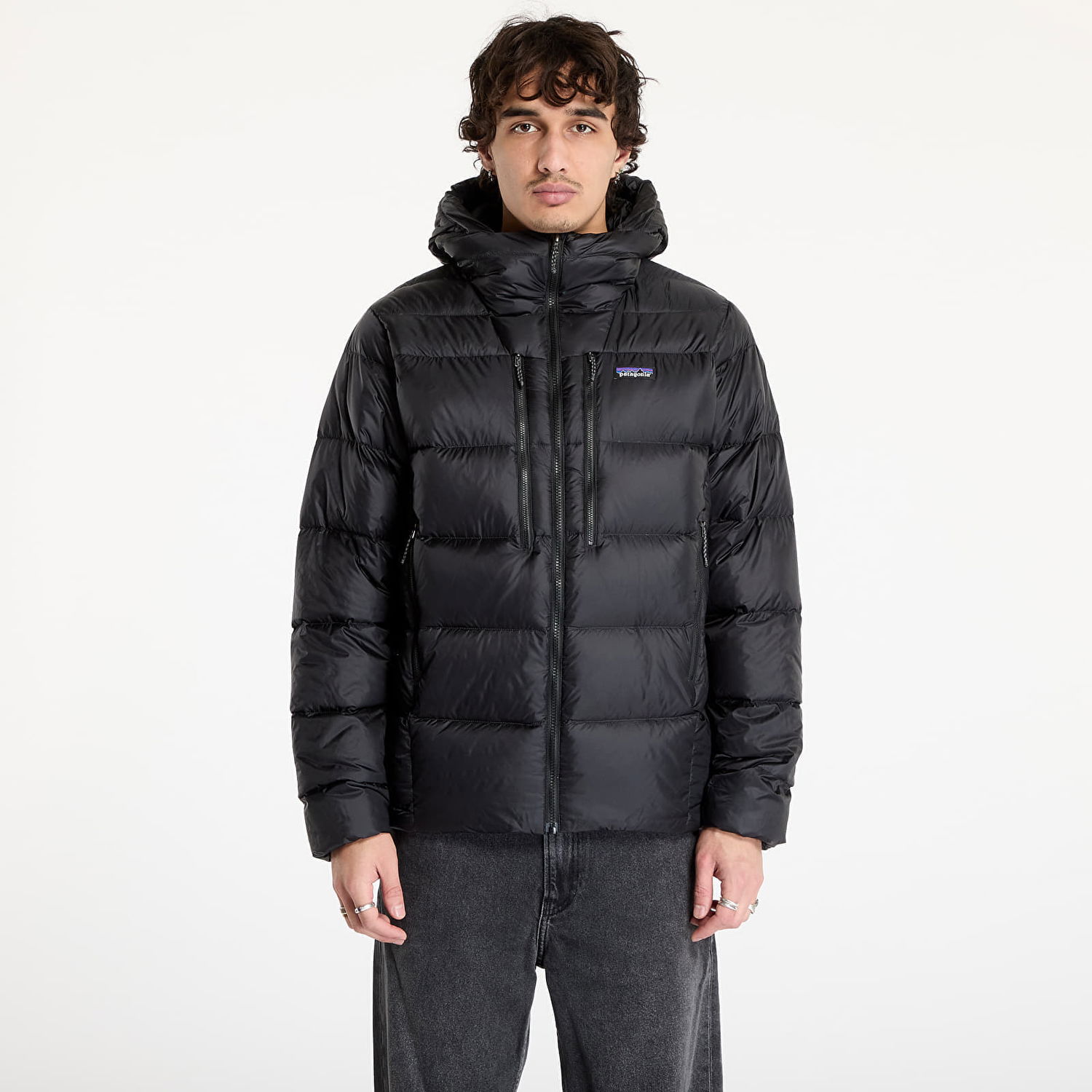 Пухо яке Patagonia Men's Fitz Roy Down Hoody Черно | 85500 BLK, 0