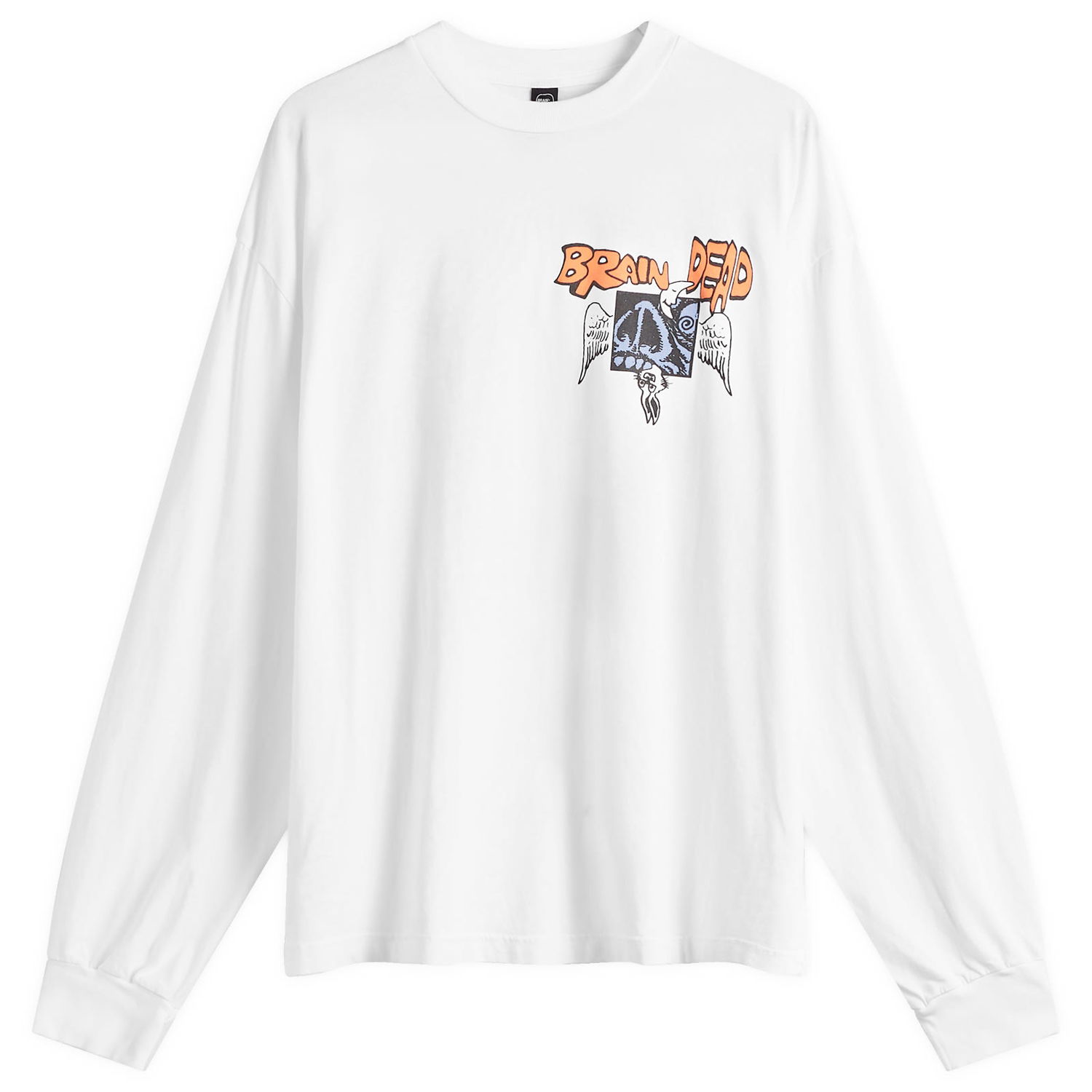 Тениска Brain Dead Cosmic Debris Long Sleeve Graphic T-Shirt Бяло | W24T01004088-WHT, 0