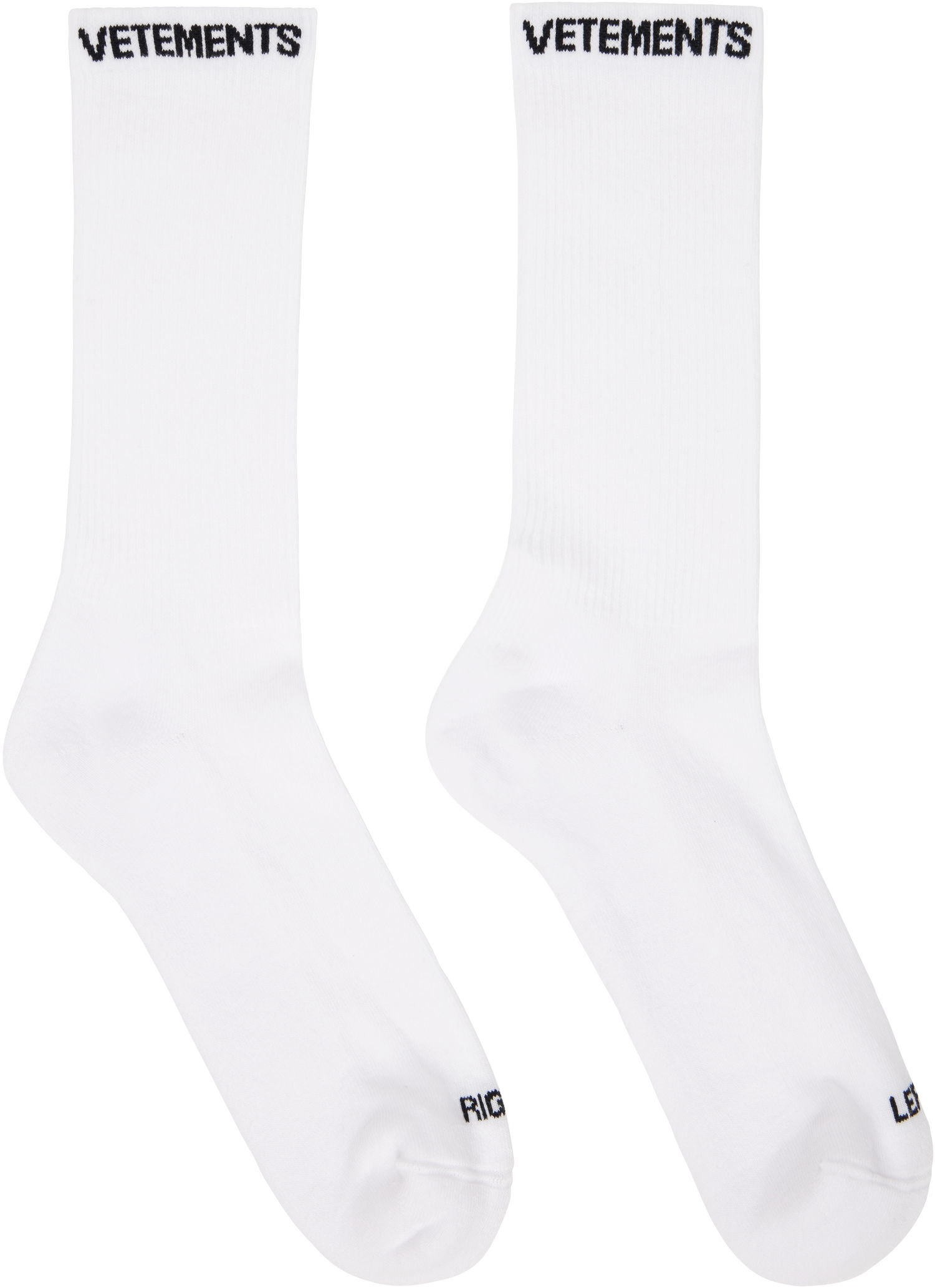 Чорапи VETEMENTS Logo Socks Бяло | UA66SO100W, 0