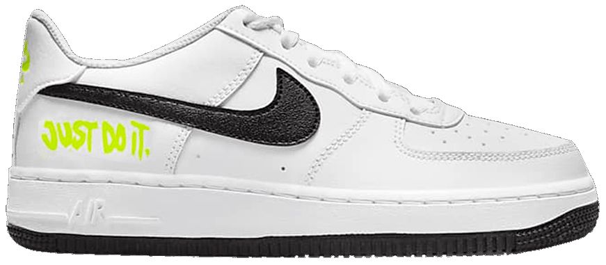 Кецове и обувки Nike Air Force 1 Low "Just Do It - White Volt" GS Бяло | DM3271-100, 0