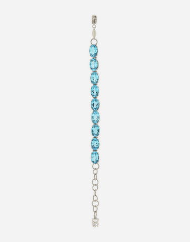 Гривна Dolce & Gabbana Dolce & Gabbana Anna 18kt White Gold Bracelet with Light Blue Topazes Синьо | WBQA4GWTOLB80001, 3