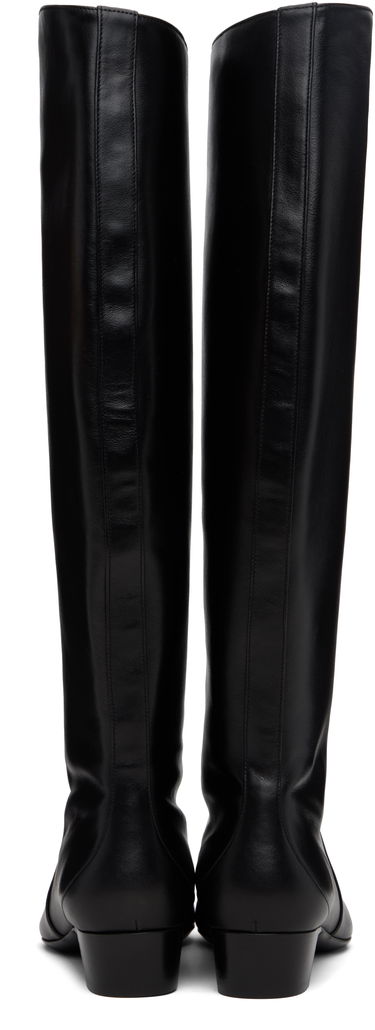 Кецове и обувки BY FAR BY FAR Pascal Nappa Leather Tall Boots Черно | 23FWPASDBLNAP, 1