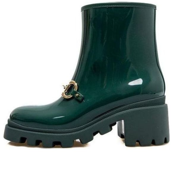 Кецове и обувки Gucci Horsebit Ankle Boots with Buckle Accent Зелено | 670407-JCCP0-3154