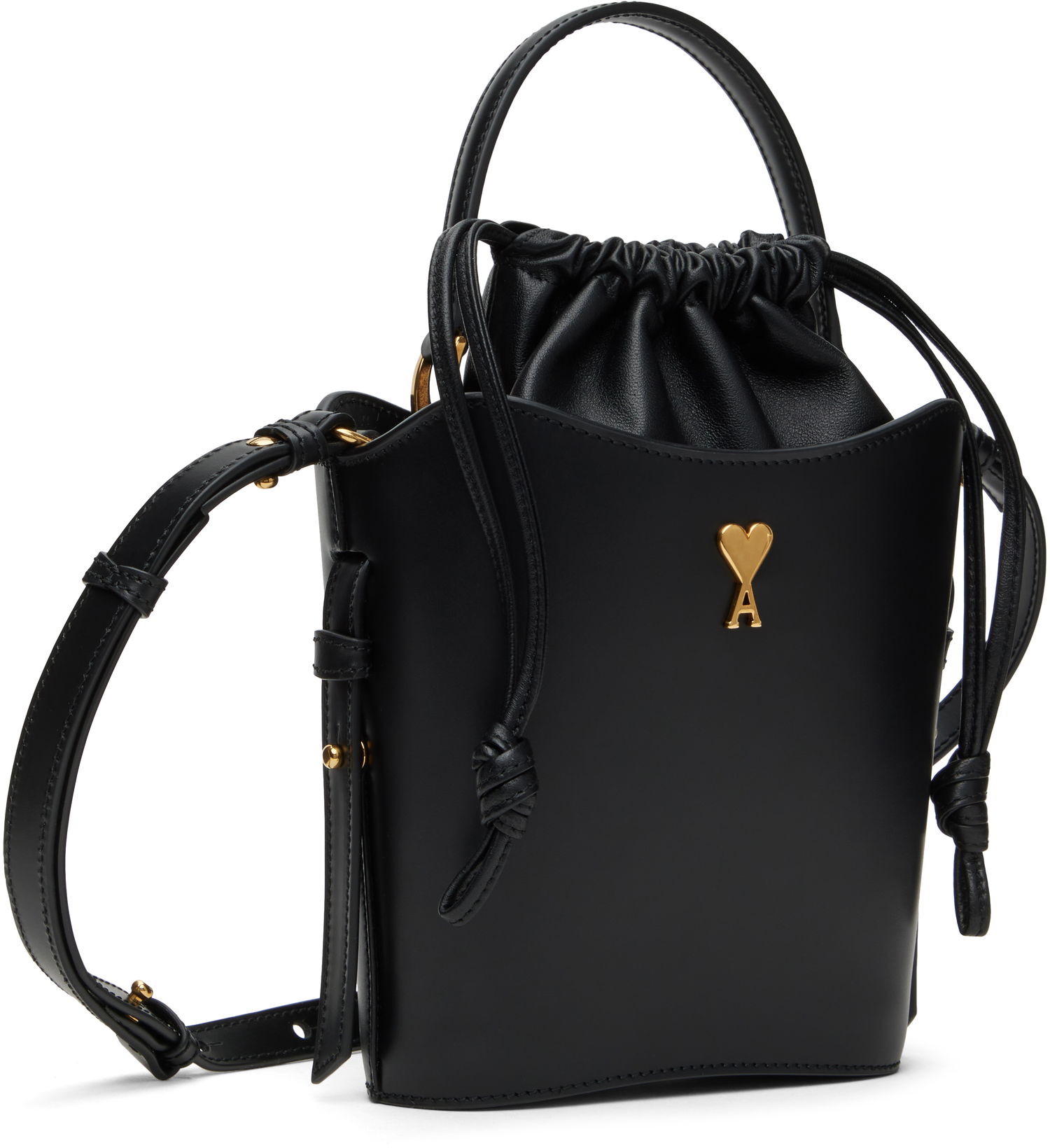 Дамска чанта AMI AMI Paris Mini Bucket Bag Черно | ULL012.AL0104, 1